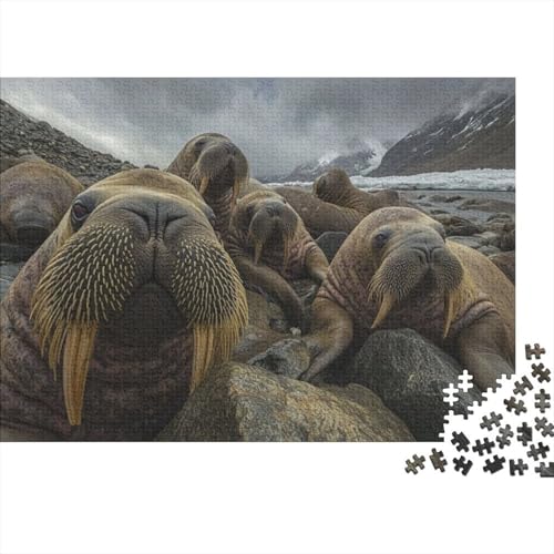 300 Teile Puzzles Holzpuzzle Walrus Puzzlespiele Für Erwachsene 300pcs (40x28cm) von CPXSEMAZA