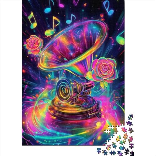 300-teilige Holzpuzzles Für Erwachsene Colored Gramophone 300-teilige Puzzles, Lernspiele Für Erwachsene 300pcs (40x28cm) von CPXSEMAZA