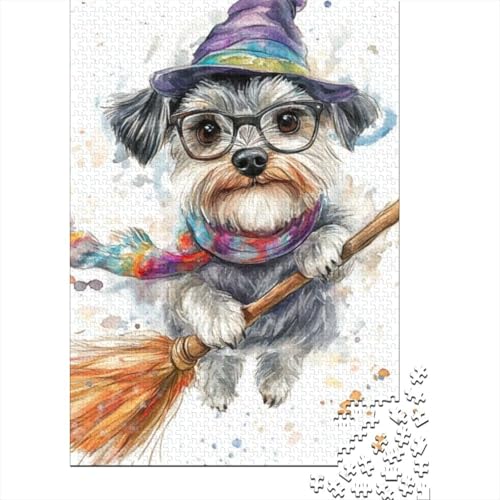 300-teilige Holzpuzzles Für Erwachsene Cute Schnauzer 300-teilige Puzzles, Lernspiele Für Erwachsene 300pcs (40x28cm) von CPXSEMAZA