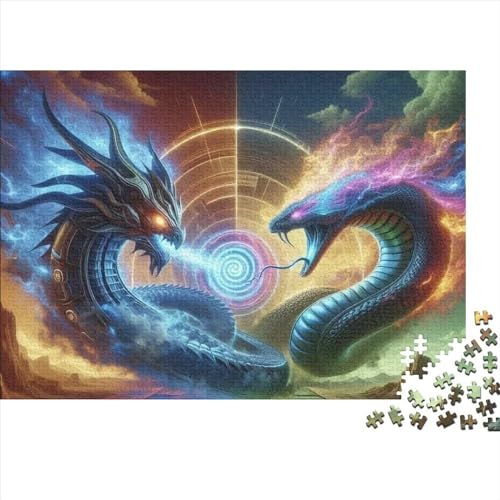 300-teilige Holzpuzzles Für Erwachsene Dragon Puzzles 300 Teile Puzzle 300pcs (40x28cm) von CPXSEMAZA