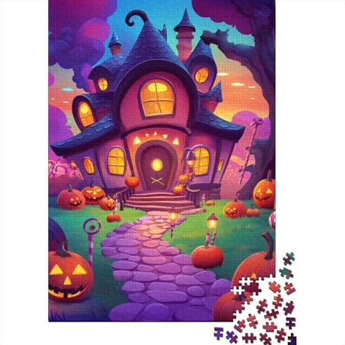 300-teilige Holzpuzzles Für Erwachsene Halloween Cabin Puzzle Mit 300 Teilen, Herausfordernde Puzzles Für Erwachsene 300pcs (40x28cm) von CPXSEMAZA