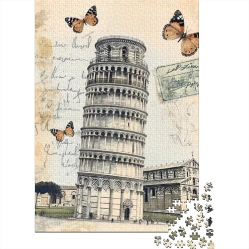 300-teilige Holzpuzzles Für Erwachsene Leaning Tower of Pisa 300-teilige Puzzles, Lernspiele Für Erwachsene 300pcs (40x28cm) von CPXSEMAZA