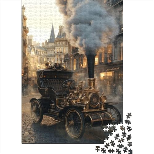 300-teilige Holzpuzzles Für Erwachsene Retro Steam Car 300-teiliges Puzzle, Komplexe Puzzles Für Erwachsene 300pcs (40x28cm) von CPXSEMAZA