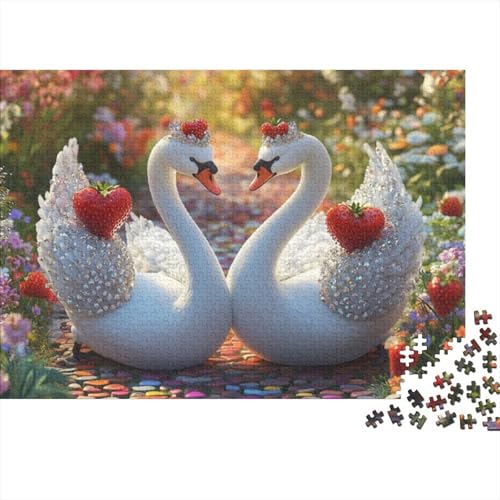 300-teilige Puzzles Für Erwachsene Beautiful Swan 300-teiliges Puzzle, Einzigartige Heimdekoration Und Geschenke 300pcs (40x28cm) von CPXSEMAZA