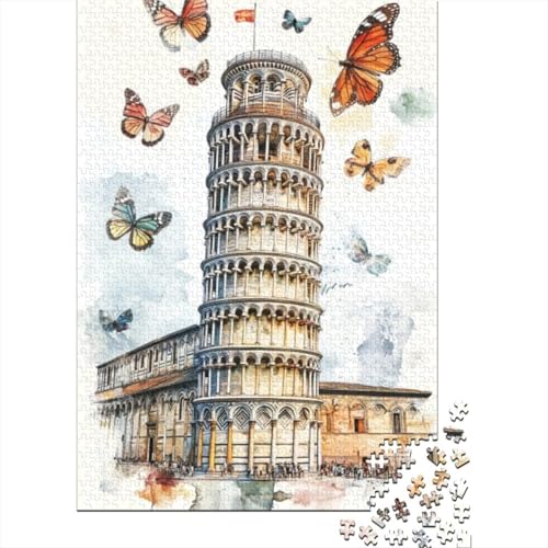 300-teilige Puzzles Für Erwachsene Leaning Tower of Pisa 300 Teile Puzzle Familienpuzzle Spielzeug Puzzles 300pcs (40x28cm) von CPXSEMAZA