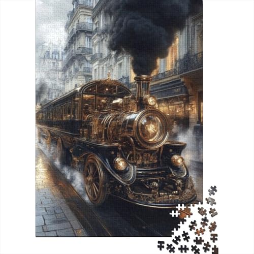 300-teilige Puzzles Für Erwachsene Retro Steam Car Puzzles 300 Teile Familien-Puzzlespielzeug 300pcs (40x28cm) von CPXSEMAZA