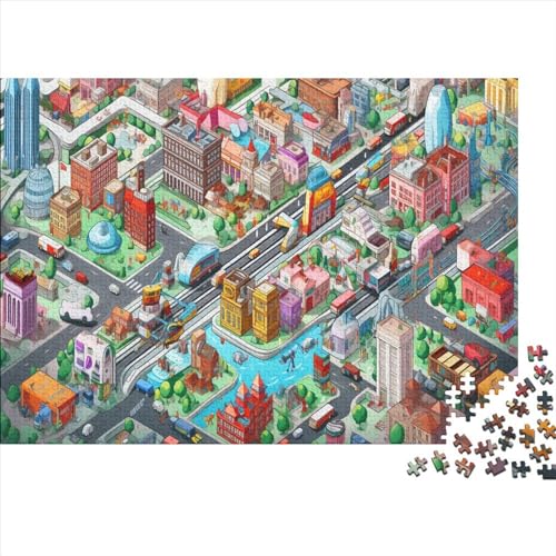 3D City Map Puzzles Für Erwachsene 300 Puzzles Für Erwachsene 300 Teile Puzzles Für Erwachsene Puzzles 300 Teile Für Erwachsene 300pcs (40x28cm) von CPXSEMAZA