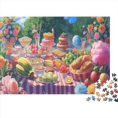 3D Colorful Food Puzzles Für Erwachsene 300-teilige Puzzles Für Erwachsene Anspruchsvolles Spiel Ungelöstes Puzzle 300pcs (40x28cm) von CPXSEMAZA