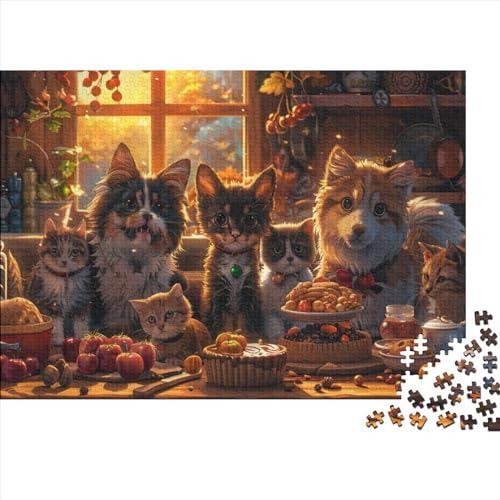 3D Dog's Breakfast Puzzles Für Erwachsene 300-teilige Puzzles Für Erwachsene Anspruchsvolles Spiel Ungelöstes Puzzle 300pcs (40x28cm) von CPXSEMAZA