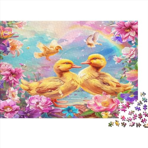 3D Little Yellow Duck Puzzles Für Erwachsene 300-teilige Puzzles Für Erwachsene Anspruchsvolles Spiel Ungelöstes Puzzle 300pcs (40x28cm) von CPXSEMAZA