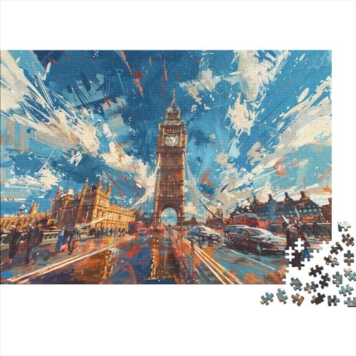 3D London Art Puzzles Für Erwachsene 300-teilige Puzzles Für Erwachsene Anspruchsvolles Spiel Ungelöstes Puzzle 300pcs (40x28cm) von CPXSEMAZA