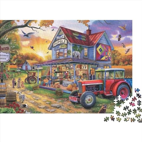 3D-Puzzle 1000 Teile Für Erwachsene Farm Tractor 1000-teiliges Puzzle Lernspiele Heimdekorationspuzzle 1000pcs (75x50cm) von CPXSEMAZA