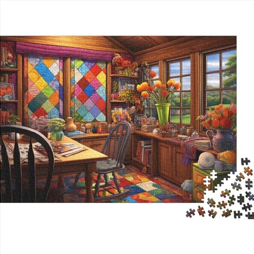 3D-Puzzle 300 Teile Für Erwachsene Colorful Room 300-teiliges Puzzle Lernspiele Heimdekorationspuzzle 300pcs (40x28cm) von CPXSEMAZA