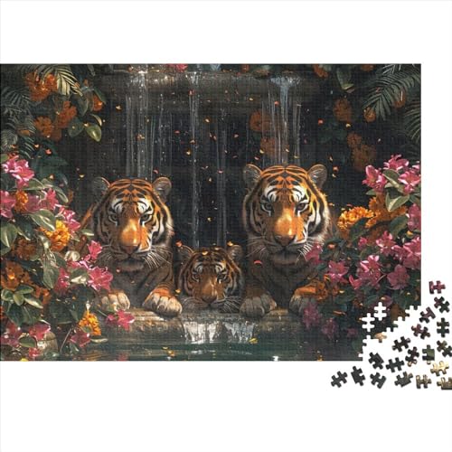 3D-Puzzle 300 Teile Für Erwachsene Tiger 300-teiliges Puzzle Lernspiele Heimdekorationspuzzle 300pcs (40x28cm) von CPXSEMAZA