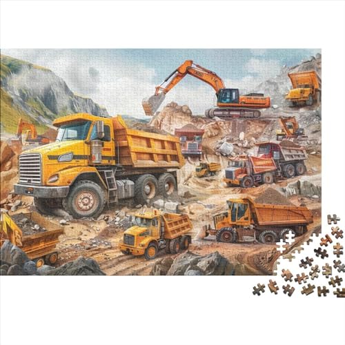 3D-Puzzle 500 Teile Für Erwachsene Construction Truck 500-teiliges Puzzle Lernspiele Heimdekorationspuzzle 500pcs (52x38cm) von CPXSEMAZA