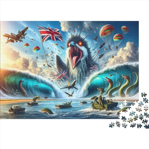 3D-Puzzle 500 Teile Für Erwachsene Sea ​​Monster 500-teiliges Puzzle Lernspiele Heimdekorationspuzzle 500pcs (52x38cm) von CPXSEMAZA