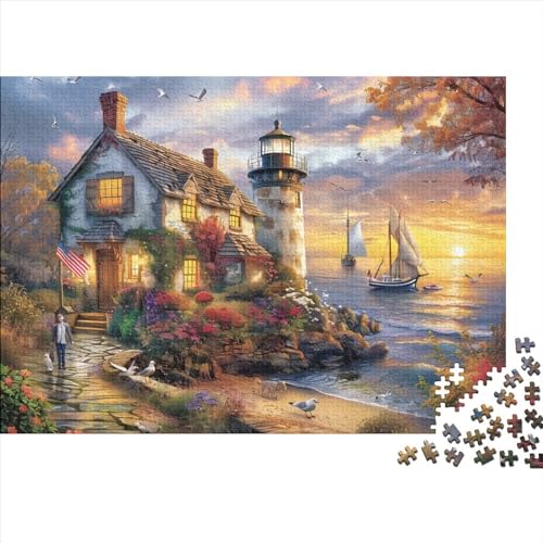 3D-Puzzle Für Erwachsene 1000 Teile Beach House Geschenkideen Für Puzzles Für Erwachsene 1000pcs (75x50cm) von CPXSEMAZA