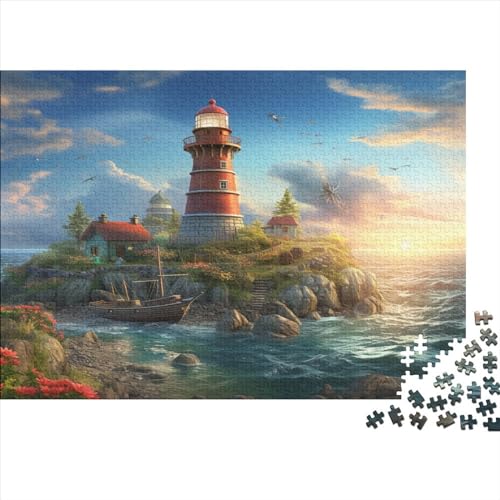 3D-Puzzle Für Erwachsene 1000 Teile Coastal Lighthouses Geschenkideen Für Puzzles Für Erwachsene 1000pcs (75x50cm) von CPXSEMAZA