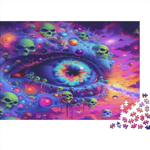 3D-Puzzle Für Erwachsene 1000 Teile Skull Eyes Geschenkideen Für Puzzles Für Erwachsene 1000pcs (75x50cm) von CPXSEMAZA