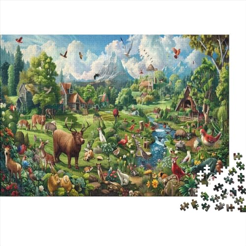 3D-Puzzle Für Erwachsene 300 Teile Animals in The Wild Geschenkideen Für Puzzles Für Erwachsene 300pcs (40x28cm) von CPXSEMAZA