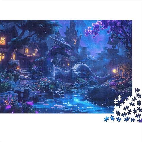 500 Stück Puzzles Purple Dragon Puzzlespiele Für Erwachsene Die Beste Aktivität Für Spieleabend 500pcs (52x38cm) von CPXSEMAZA