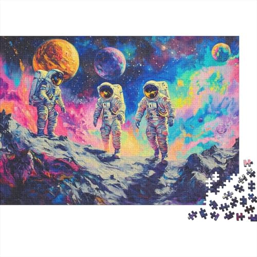 500 Teile Erwachsenenpuzzle Astronaut 500 Teile Holzpuzzle - Einzigartige, Ungewöhnliche Puzzles Mit Geformten Teilen 500pcs (52x38cm) von CPXSEMAZA