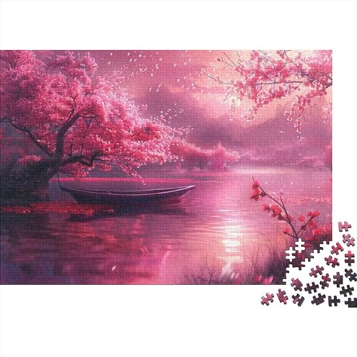 500 Teile Erwachsenenpuzzle Boat on Lake 500 Teile Holzpuzzle - Einzigartige, Ungewöhnliche Puzzles Mit Geformten Teilen 500pcs (52x38cm) von CPXSEMAZA