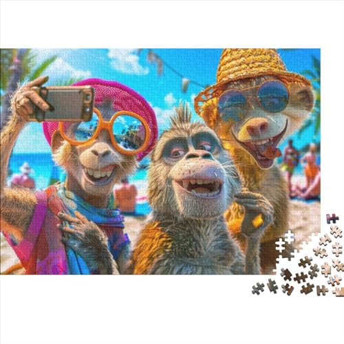 500 Teile Puzzle, Spiele Puzzle Für Erwachsene Und Kinder, Animal Selfie Puzzle, 500-teiliges Puzzle Geschenk 500pcs (52x38cm) von CPXSEMAZA