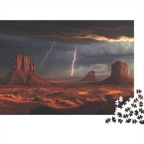 500 Teile Puzzle, Spiele Puzzle Für Erwachsene Und Kinder, Desert Lightning Puzzle, 500-teiliges Puzzle Geschenk 500pcs (52x38cm) von CPXSEMAZA