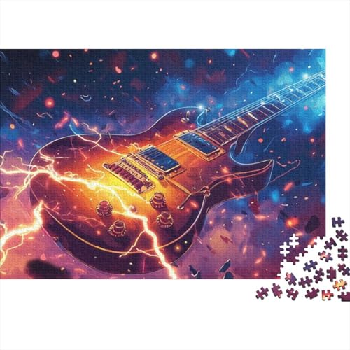 500 Teile Puzzle, Spiele Puzzle Für Erwachsene Und Kinder, Lightning Guitar Puzzle, 500-teiliges Puzzle Geschenk 500pcs (52x38cm) von CPXSEMAZA