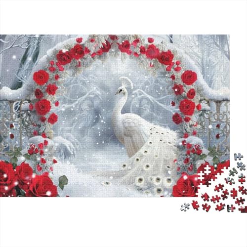 500 Teile Puzzle, Spiele Puzzle Für Erwachsene Und Kinder, White Peacock Puzzle, 500-teiliges Puzzle Geschenk 500pcs (52x38cm) von CPXSEMAZA