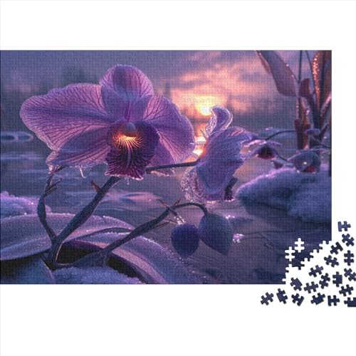 500 Teile Puzzle Für Erwachsene Purple Flowers Puzzle Für Erwachsene, Holzpuzzle, Erwachsene Und Kinder 500pcs (52x38cm) von CPXSEMAZA