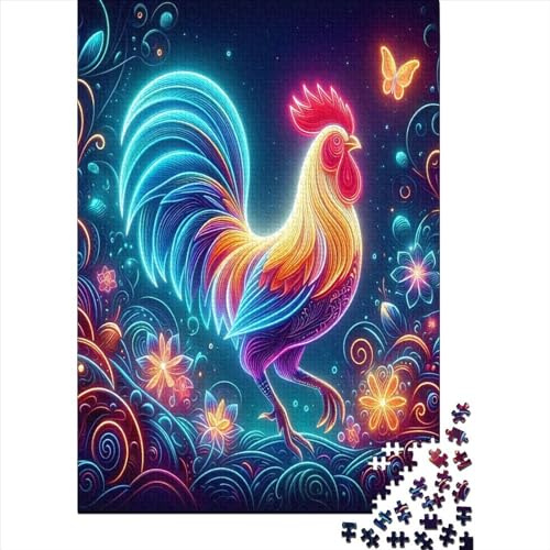 500 Teile Puzzles Holzpuzzle Rooster Puzzlespiele Für Erwachsene 500pcs (52x38cm) von CPXSEMAZA