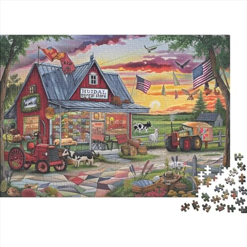 500-teilige Puzzles Für Erwachsene Farm Tractor Puzzles Für Erwachsene, 500-teiliges Spiel, Spielzeug Für Erwachsene, Familienpuzzles, Geschenk 500pcs (52x38cm) von CPXSEMAZA