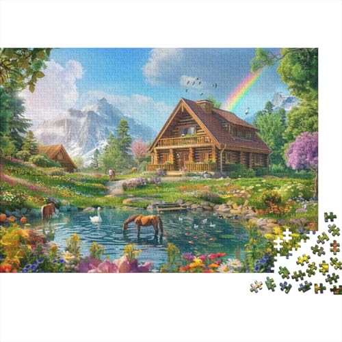 Animal Cabin 1000 Teile Holzpuzzle Für Erwachsene Puzzle 1000 Teile Heimdekorationspuzzle 1000 Puzzles Für Erwachsene Spielzeug Und Spiele 1000pcs (75x50cm) von CPXSEMAZA