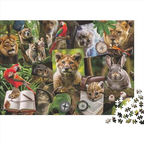 Animal Photo Postcards Jigsaw Puzzle Für Sohn/Kinder Familie Zusammen 300 Schlafzimmer Dekoration Puzzles Erwachsene 300 Stück Holz Puzzle Spiel Kinder Geschenk 300pcs (40x28cm) von CPXSEMAZA