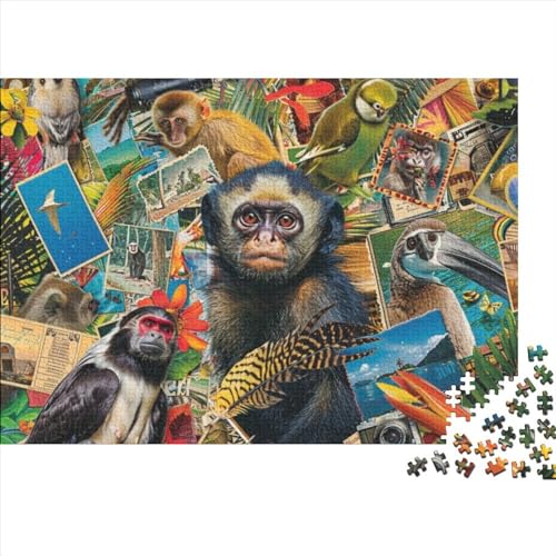 Animal Photo Postcards Puzzle, 500 Teile Puzzle, Erwachsene Puzzle, Einzigartiges Puzzle, Familienpuzzle, Denkspiel 500pcs (52x38cm) von CPXSEMAZA