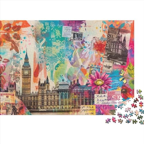 Art London Puzzle, 300 Teile Puzzle, Erwachsene Puzzle, Einzigartiges Puzzle, Familienpuzzle, Denkspiel 300pcs (40x28cm) von CPXSEMAZA