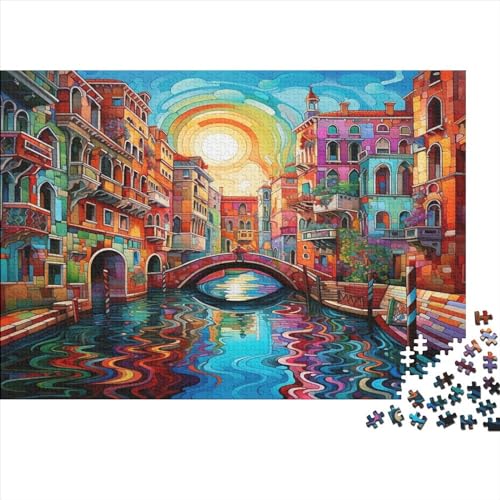 Art Venice Jigsaw Puzzle Für Sohn/Kinder Familie Zusammen 1000 Schlafzimmer Dekoration Puzzles Erwachsene 1000 Stück Holz Puzzle Spiel Kinder Geschenk 1000pcs (75x50cm) von CPXSEMAZA