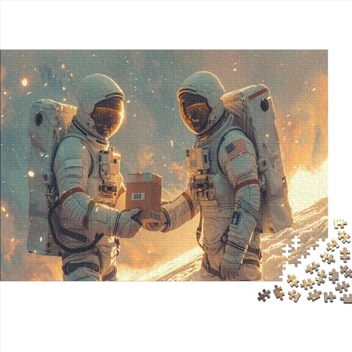 Astronaut Puzzle, 500 Teile Puzzle, Erwachsene Puzzle, Einzigartiges Puzzle, Familienpuzzle, Denkspiel 500pcs (52x38cm) von CPXSEMAZA