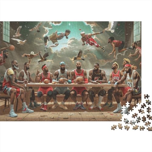 Basketball Star Theme Puzzles 300 Teile Für Erwachsene Puzzles Für Erwachsene 300 Teile Puzzle Lernspiele Heimdekoration Puzzle 300pcs (40x28cm) von CPXSEMAZA