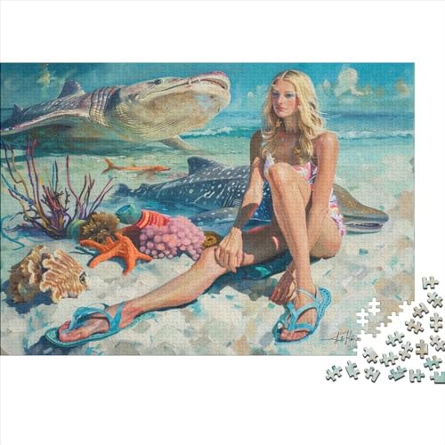 Beach Beauty Puzzle, 1000 Teile Puzzle, Erwachsene Puzzle, Einzigartiges Puzzle, Familienpuzzle, Denkspiel 1000pcs (75x50cm) von CPXSEMAZA