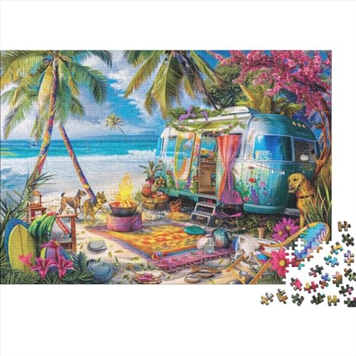 Beach Holiday Puzzles Für Erwachsene 300-teilige Puzzles Für Erwachsene. Anspruchsvolles Spiel 300pcs (40x28cm) von CPXSEMAZA