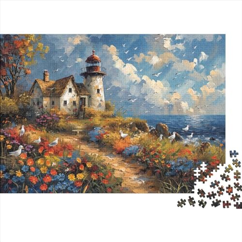 Beach House Erwachsene Puzzles Für Erwachsene, 300-teiliges Puzzle, 300 Teile Stressabbauende Puzzles, 300 Puzzles Für Erwachsene Für Erwachsene Und Kinder Ab 12 Jahren 300pcs (40x28cm) von CPXSEMAZA