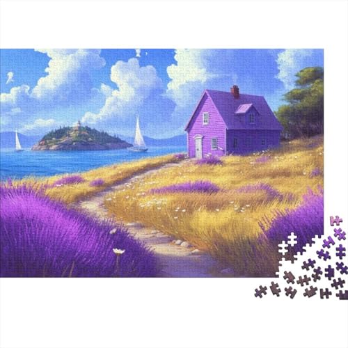 Beach House Jigsaw Puzzle Für Sohn/Kinder Familie Zusammen 1000 Schlafzimmer Dekoration Puzzles Erwachsene 1000 Stück Holz Puzzle Spiel Kinder Geschenk 1000pcs (75x50cm) von CPXSEMAZA