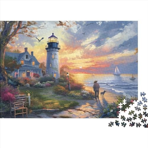 Beach House Puzzle, 300 Teile Puzzle, Erwachsene Puzzle, Einzigartiges Puzzle, Familienpuzzle, Denkspiel 300pcs (40x28cm) von CPXSEMAZA