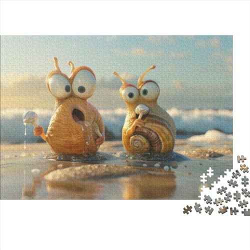 Beach Snail Puzzle, 300 Teile Puzzle, Erwachsene Puzzle, Einzigartiges Puzzle, Familienpuzzle, Denkspiel 300pcs (40x28cm) von CPXSEMAZA