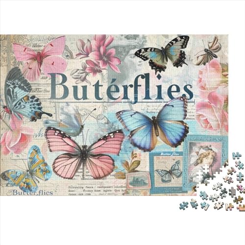 Beautiful Butterfly Puzzle, 1000 Teile Puzzle, Erwachsene Puzzle, Einzigartiges Puzzle, Familienpuzzle, Denkspiel 1000pcs (75x50cm) von CPXSEMAZA