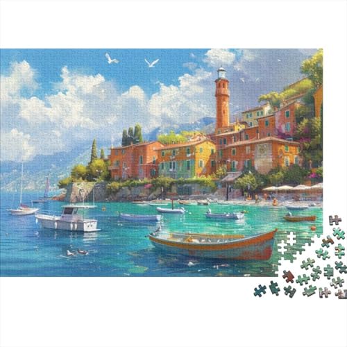 Beautiful Port Puzzle, 500 Teile Puzzle, Erwachsene Puzzle, Einzigartiges Puzzle, Familienpuzzle, Denkspiel 500pcs (52x38cm) von CPXSEMAZA