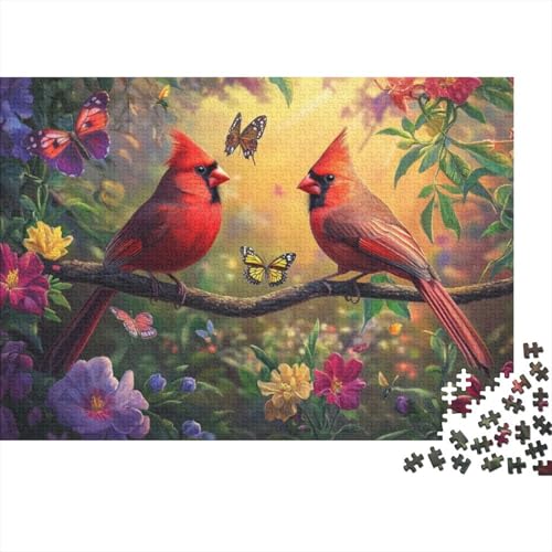 Birds and Butterflies 500-teiliges Puzzle Für Erwachsene Und Kinder Ab 12 Jahren – Tolles Geburtstagsgeschenk Für Erwachsene 500pcs (52x38cm) von CPXSEMAZA